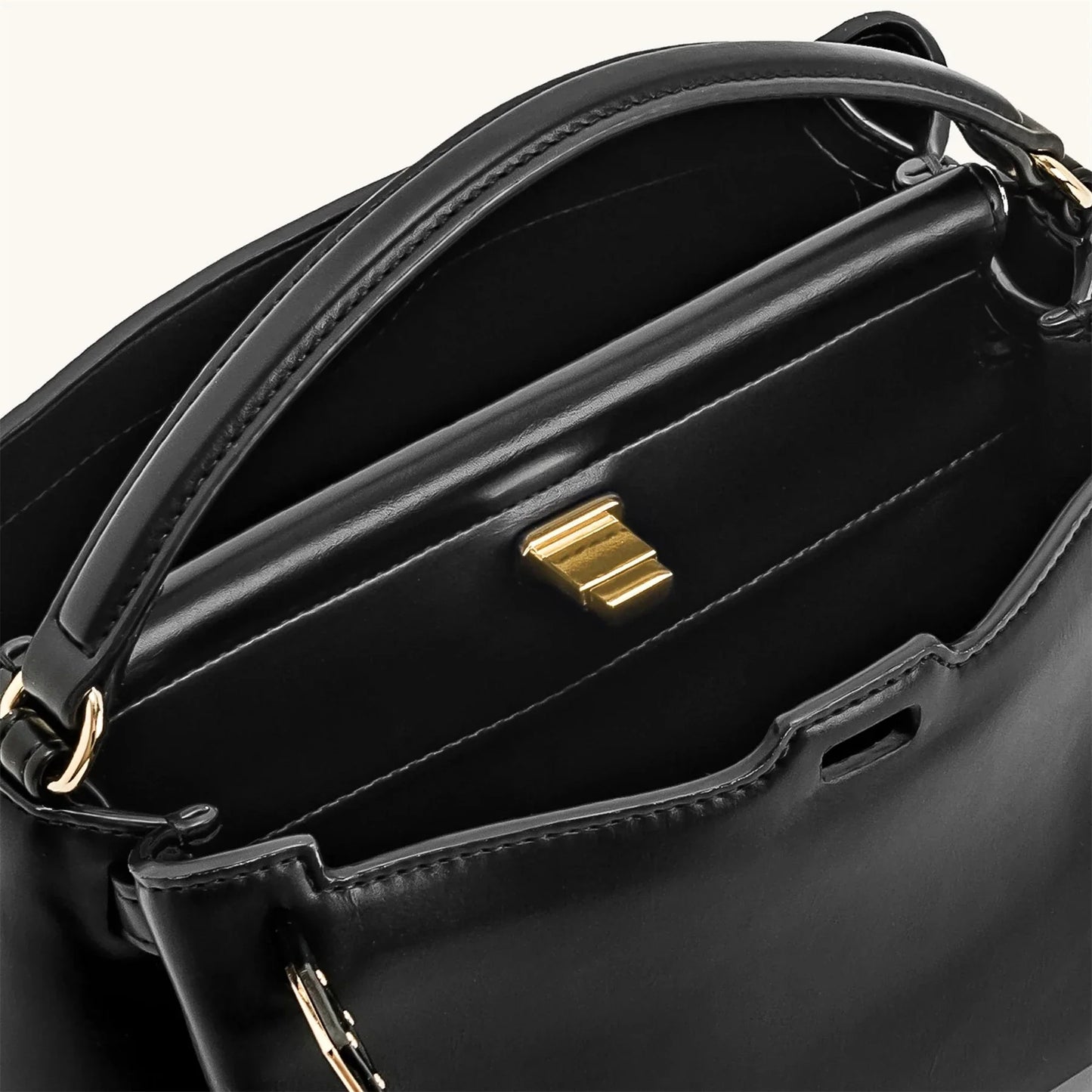 Carmen Lock Handbag 2026 New Women's Crossbody Small Square Purse Vegan Leather Top Handle Shoulder Bag for Daily Commute
