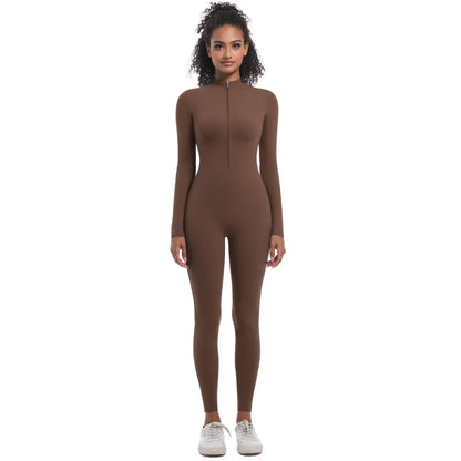 Women's Jumpsuit Women's Sports Shapewear Seamless Slim Fit Long Sleeve Sports Bodysuit  Fitness Sports Bodysuit Yoga Suit