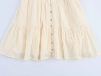 Flower Embroidered Mini Dress Women Tassel Pleated Short Dresses for Woman Summer Beach Women's Dress Boho Dress Woman