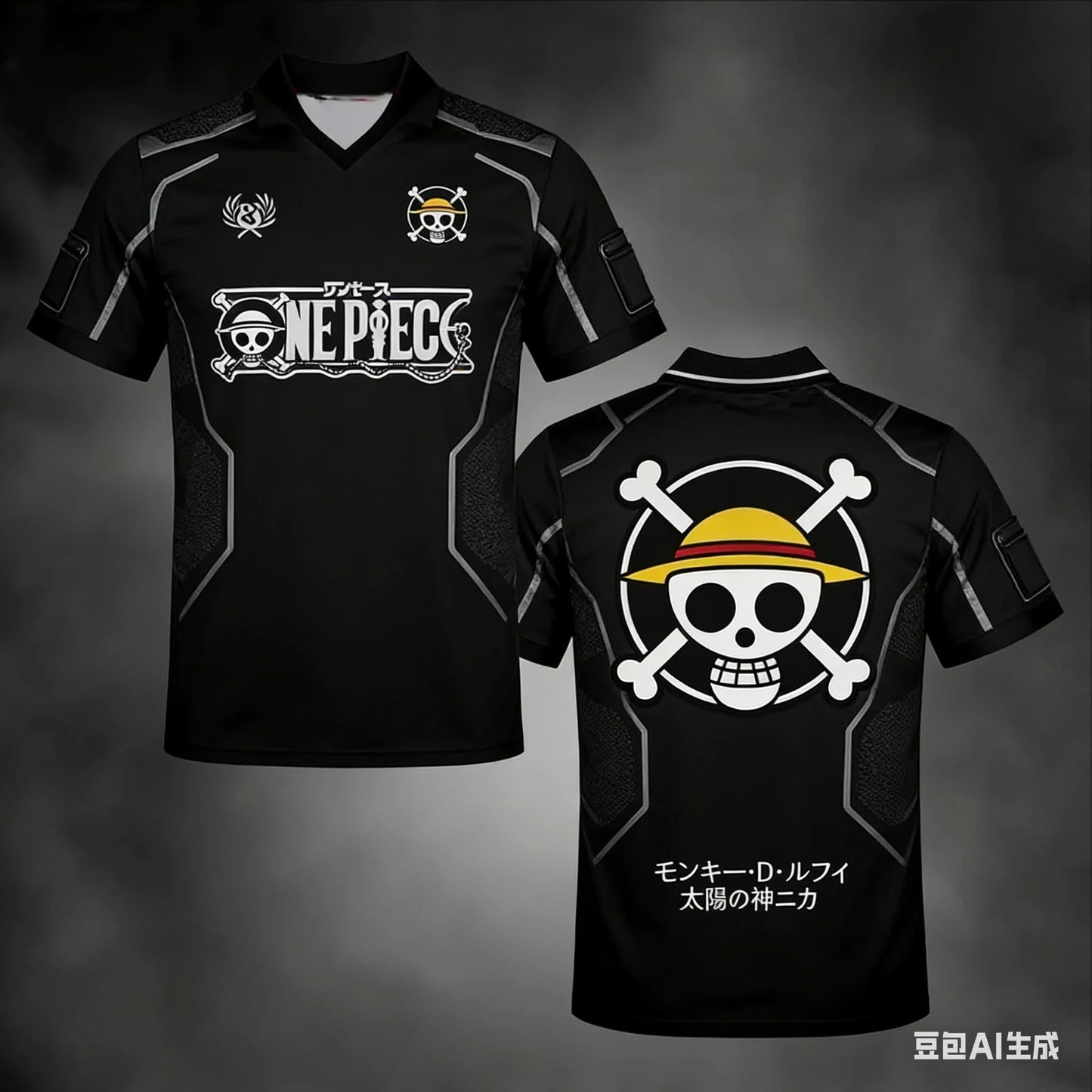 2026 New Bandai Japanese Anime One Piece Straw Hat Pirates Jolly Roger Football Jersey