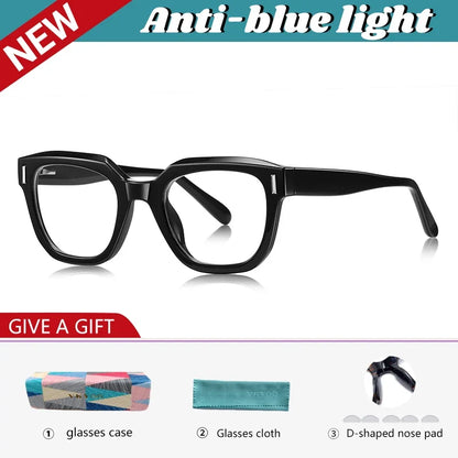 New Fashion Personalized Geometric Design Men's and Women's Anti-Blue Light Reading Glasses Customizable Prescription