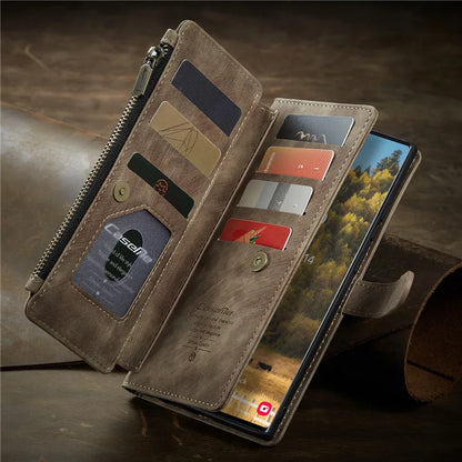 Flip Leather Phone Case For Samsung Galaxy S25 Edge S24 S26 Ultra S23 FE S22 S21 S20 Plus Note20 A16 A56 A17 A37 A57 Wallet Etui