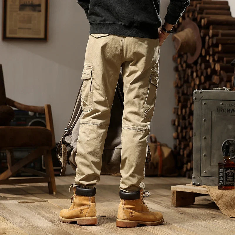 New Men Fashion Military Cargo Army Pants Slim Regualr Straight Fit Cotton Multi Color Camouflage Green Yellow Trousers BL7606
