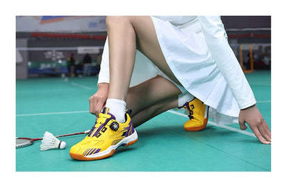 Table Tennis Shoes for Men and Women, Fashionable Badminton Shoes for Women, with Rotating Buckle, Breathable and Non-Slip, Badminton Shoes, Casual Sports Shoes, Breathable Mesh Running Shoes, 2026 Trendy New Models, Sizes 36