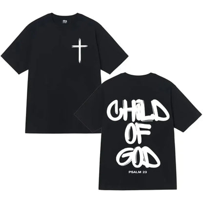 Summer New Edition Bible Christian Doctrine Jesus Pattern Men T-shirt 100%Cotton Loose Casual Style Street Retro Trend Versatile