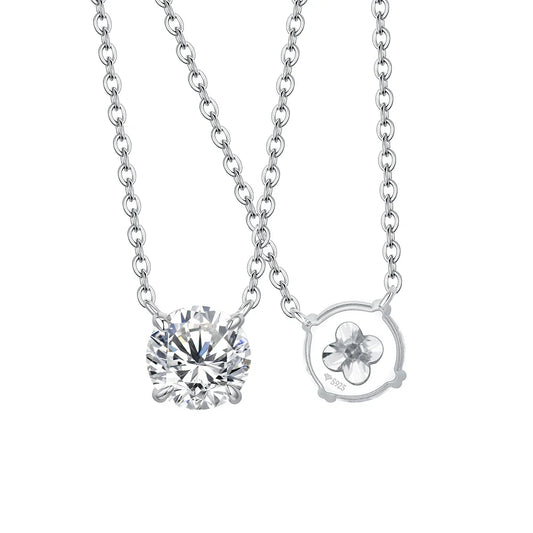 Necklace For Woman Pendant Moissanite Diamond 6.5mm 1CT 925 Silver Necklace For Women Chains Party Bridal Fine Jewelry