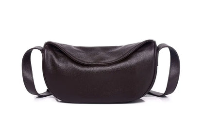 High Quality Genuine Leather Crossbody Luxury Handbag for Women, Large Capacity Shoulder Bag, Cowhide Retro Fashion Saddle Bag