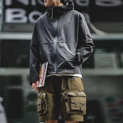 Outdoor Tactical Shorts Men's Summer Lightweight Multi-Pocket Adjustable Waist Cargo Shorts Green Hiking Casual Bottoms