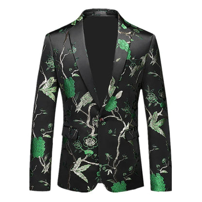 2026 New Men's Pink Embroidered Suit Jacket, Wedding Party Dress Coat, Fashionable Slim Male Blazers, Asian Size M-5XL 6XL
