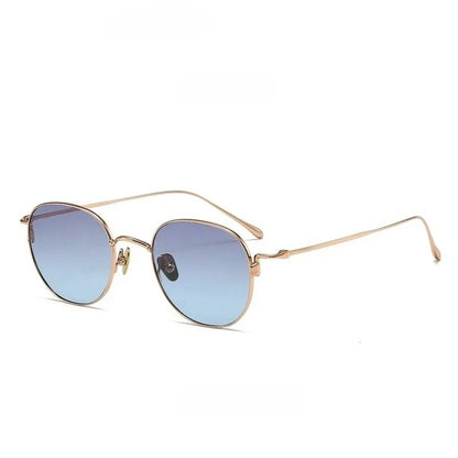 Pure Titanium Ultra Light  Round Women Sunglasses Fashion Outdoor Sports UV400 Men Sunglasses Can Be Paired Prescription Lenses