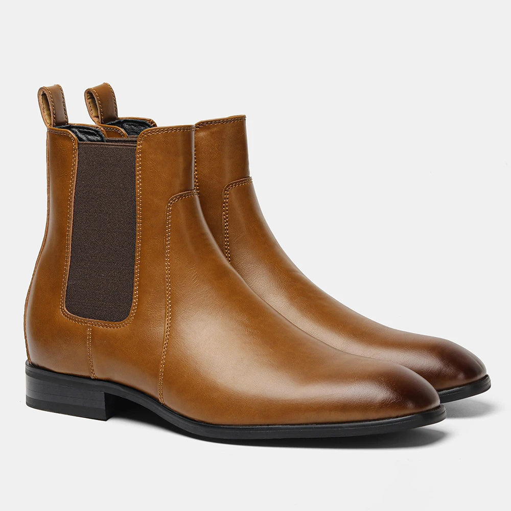 Men Boots Casual 2026 Fashion Brand Comfortable Boots Leather Chelsea boots