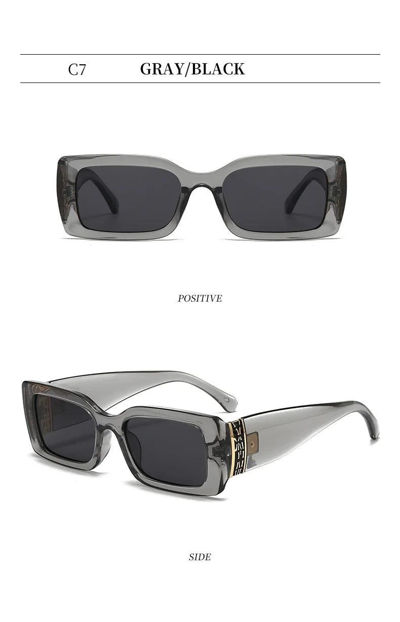 Fashion Small Rectangle Sunglasses for Women Retro Vintage UV400 Men Trending Sun Glasses UV400 Protection Gafas De Sol Mujer