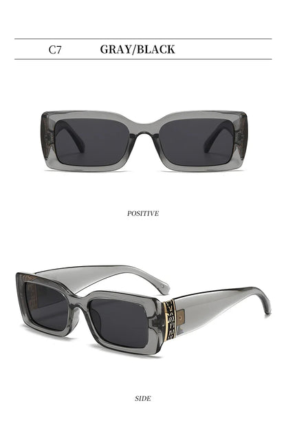 Fashion Small Rectangle Sunglasses for Women Retro Vintage UV400 Men Trending Sun Glasses UV400 Protection Gafas De Sol Mujer