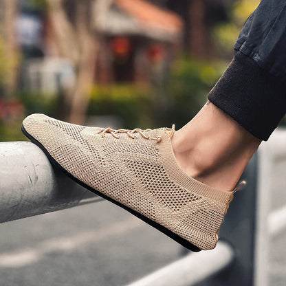 Summer Men Shoes Mesh Flat Outdoor High Quality Walking Shoes Comfortable Lace Up Breathable Non Slip Casual Man Shoe