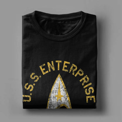 Men Stars Treks Collegiate T Shirt movie tv Series Pure Cotton Clothing Casual Short Sleeve Crewneck Tees New Arrival T-Shirt