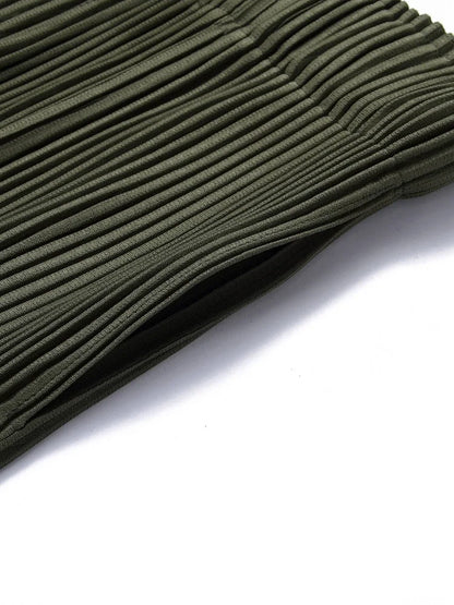 Pleated Man Loose Cargo Pants Nine-point Pants Fashion Casual Streetwear Miyake Pants