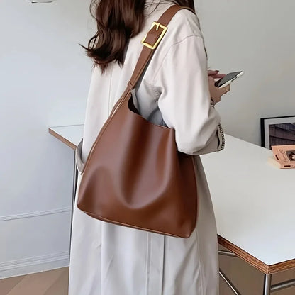 2 Pcs Large Capacity Handbag with Adjustable Shoulder Straps, Magnetic Closure, Simple and Casual Single Shoulder Crossbody Bags