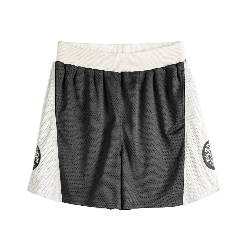 Men's Vintage Mesh Breathable Shorts Loose Basketball Fitness Training Five Inch Pants Casual Outdoor Summer Streetwear