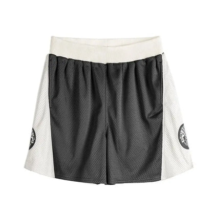 Men's Vintage Mesh Breathable Shorts Loose Basketball Fitness Training Five Inch Pants Casual Outdoor Summer Streetwear