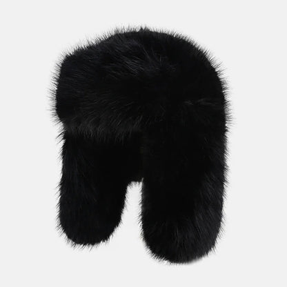 Fluffy Fur Hat Women White Black Blue Russian Hat Thick Warm Ski Earflap Cap Female Ushanka Winter Hat Ladies Russian Cap