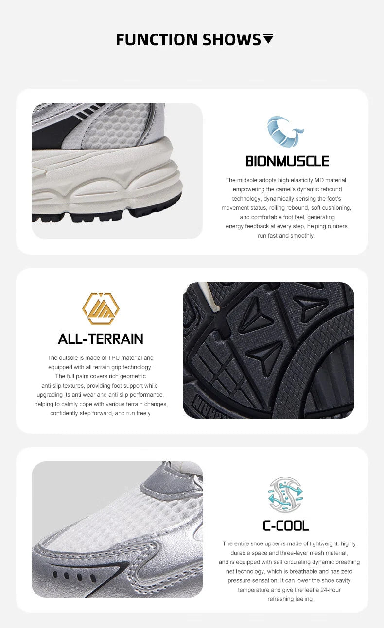 Jogging Shoes Retro Casual Mesh Sneakers Breathable Sports Running Shoes for for Men and Women Soft Shock Absorbing