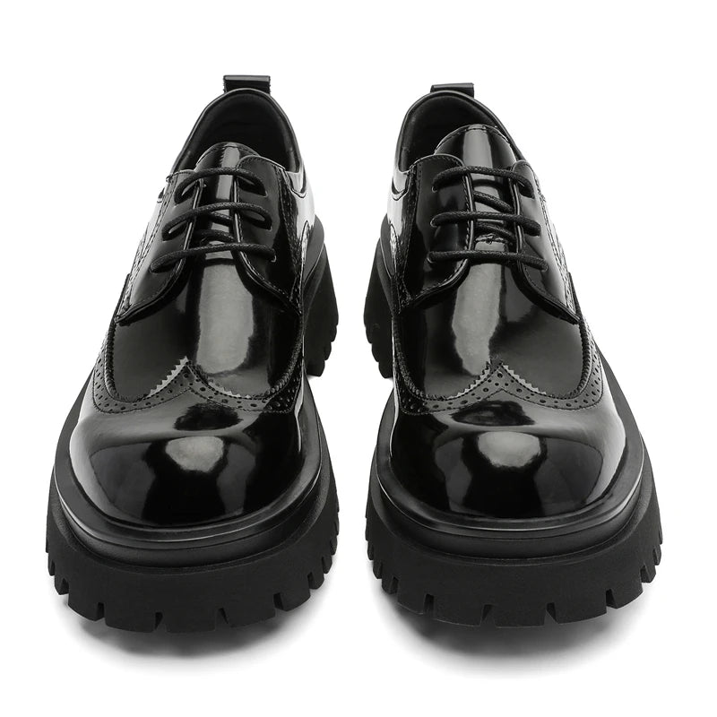 Brand Man Shoes Formal Green Glossy Leather Shoes for Men Lace Up Oxfords for Male Wedding Party Office Business Casual Shoe Men