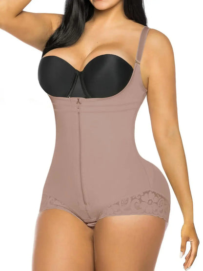 1 Pc Shapewear For Women Tummy Control Fajas Colombianas Body Shaper Zipper Open Bust Bodysuit