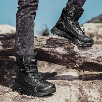2025 Fashion Men's Desert Combat Boots Outdoor Non-slip Hiking Shoes Waterproof Men's Work Boots Men Tactical Boots Ankle Boots