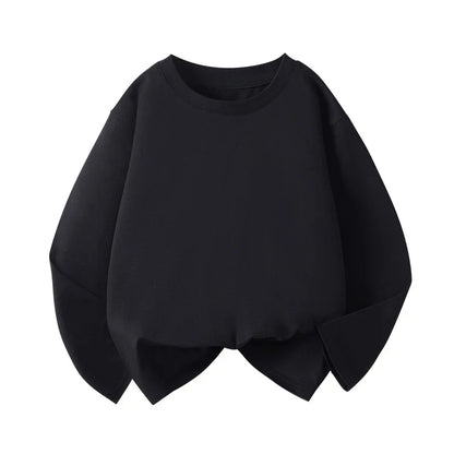 1pcs Spring Autumn Children's Pure Cotton Long Sleeve T-shirts Solid Color Boys Girls Tops Kids Baby Leisure Tee Student Clothes