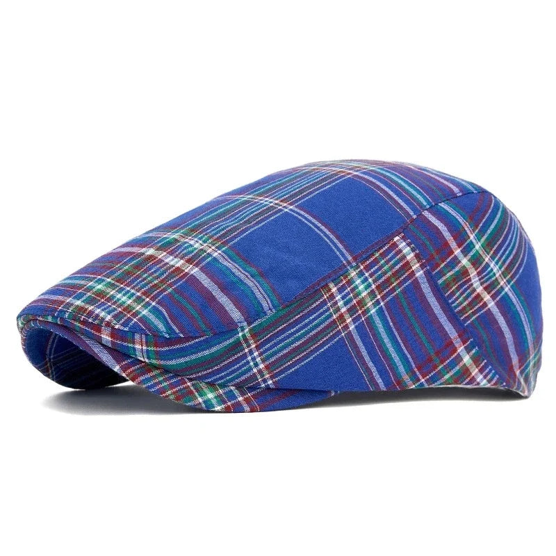 Colorful Plaid Forward-Caps for Men and Women Fashionable Baseball Caps Berets British Newsboy Hats Artist Hats