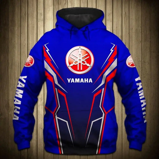 Spring and Autumn Yamaha Racing Team Hoodies Fashion 3D Printing Men's Hoodies Outdoor Sports Clothing Yamaha Motorcycle Hoodies