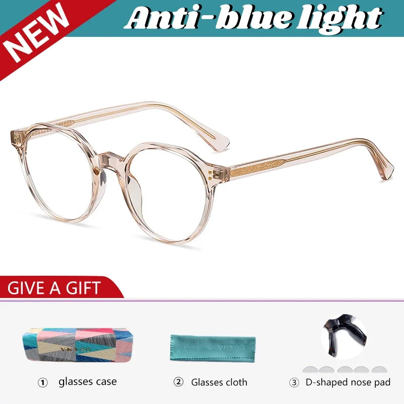 Simple Fashion Geometric Polygonal Personalized Design Blue Light Reading Glasses Customizable Prescription PFD2084