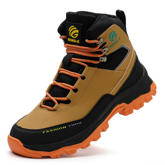 Construction Safety Shoes Men Waterproof Work Boots Anti-smash Steel Toe Shoes Puncture-Proof Indestructible Shoes Safety Shoes