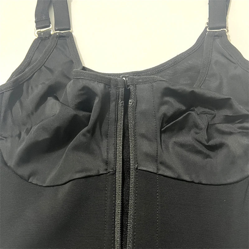 Fajas Body Shaper Tummy Control Butt Lifter Shapewear Bodysuit Zipper Design Crotch Postpartum Waist Trainer Slimming Girdles