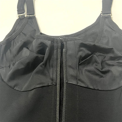 Fajas Body Shaper Tummy Control Butt Lifter Shapewear Bodysuit Zipper Design Crotch Postpartum Waist Trainer Slimming Girdles
