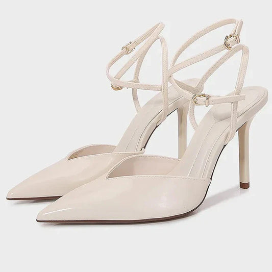 2026 Summer Women Sandals Pointed Toe Thin Heels Office Elegant Shoes Ladies Fashion Sandalias De Mujer