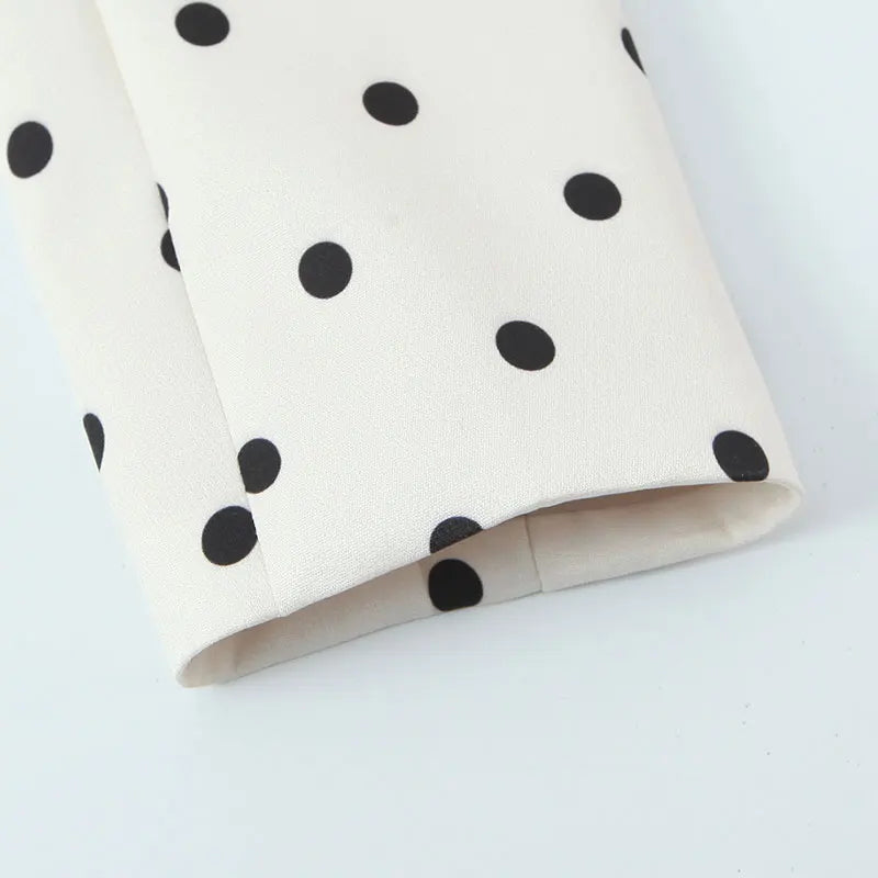 2026 Spring Chic Women Blazer Polka Dot Single Breasted Long Sleeve Blazer New Fashion Office Lady Blazers