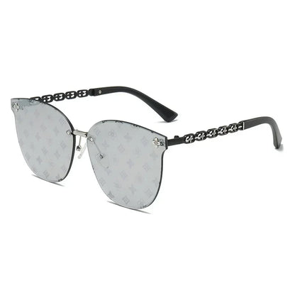 2025 New Fashion Luxury Brand Design Cat Eye Rimless Sunglasses Women Travel Sun Glasses Ladies Eyewear Shade UV400 Gafas De Sol