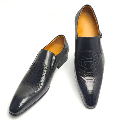 Fashions slip-on loafers buckle leather Shoe daily casual shoes men's Business Formal Office Shoes original designer British