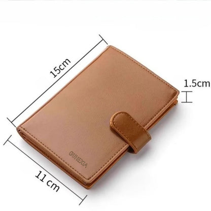 Men Women PU Leather Long Wallet Large Capacity Passport Cover Holder Multi Card Slots Cash Coin Pocket Travel Clutch