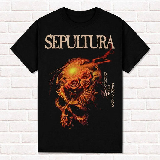 Sepultura T-Shirt Beneath The Remains 1989 Thrash Death Metal Groove Metal Summer Cotton Men's Women Top Tee Streetwear Casual
