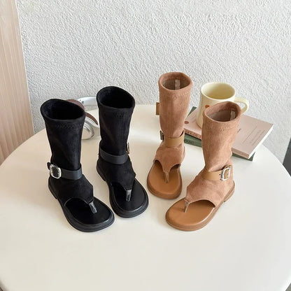 Children Casual Sandals for Girls 2025 Summer New Fashion Korean Style Soft Bottom Anti-slippery Versatile Trend Cool Flip Flops