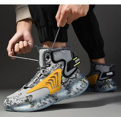 men boots 2024 New Winter Slippers Warm Men Shoes Waterproof Non-Slip Plush Sneakers Male tenis shoes Boots Men Sneakers Winter