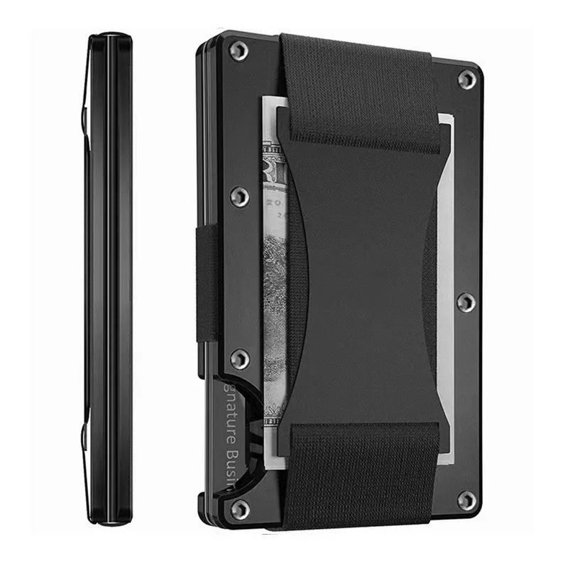 Étui portefeuille mini slim en fibre de carbone forgée, organisateur pour homme, Cartera Tarjetero Hombre, porte-cartes de crédit, cadeau de luxe