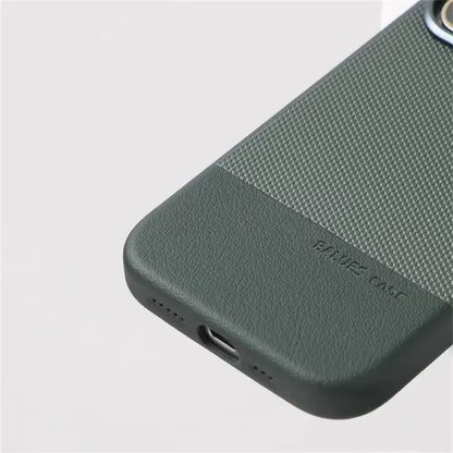 for MagSafe Luxury Business Hit Color Relief Leather Case for IPhone 16 15 14 13 Pro Max Magnetic Wireless Charging Alloy Lens