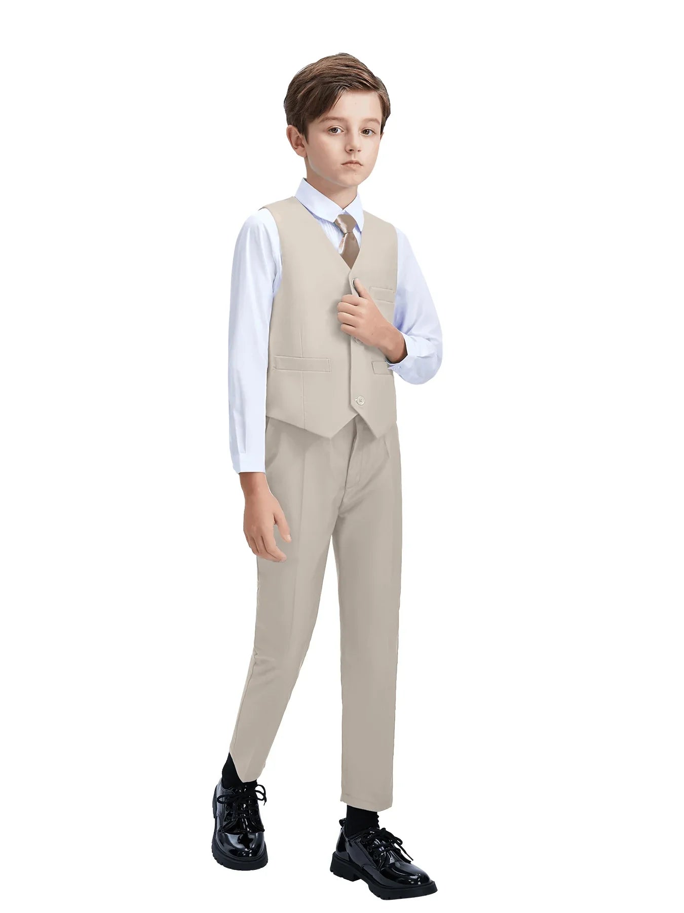 Boys Suit 4 Piece Jacket Pants Shirt Tie Bow Tie Random Wedding Birthday Party Gift Size 2-16Y Teens Suit Tuxedo