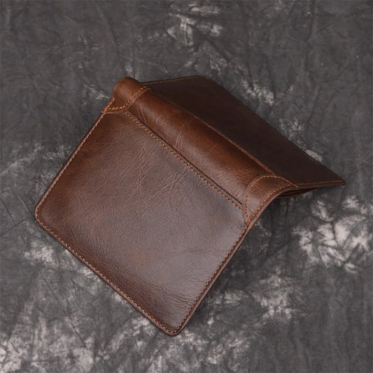 Portefeuille court multi-couleurs en cuir PU vieilli de style vintage avec porte-cartes