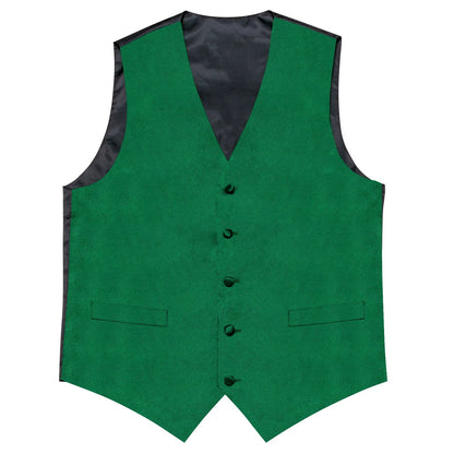 Wedding Party Green Men's Vest Shirt Accessories Fashion chaleco hombre for Man Four Seasons Wear Wholesale Necktie Handkerchief