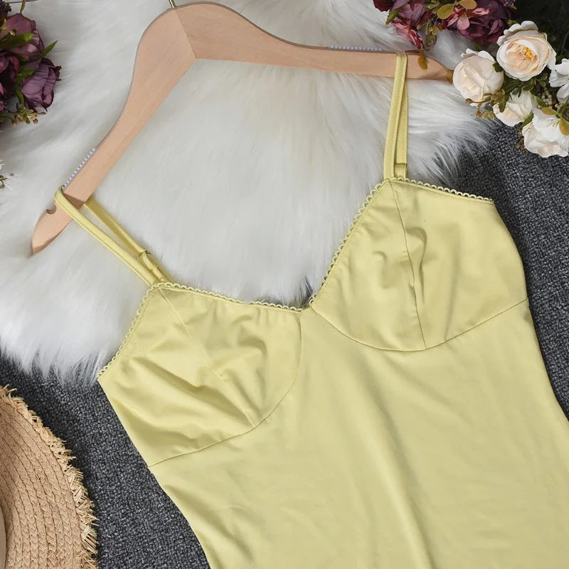 Trendix Women Slim Elegant Maxi Dress Summer Solid High Waist Long Suspender Dresses Vacation Party Sexy Backless Beach Dress