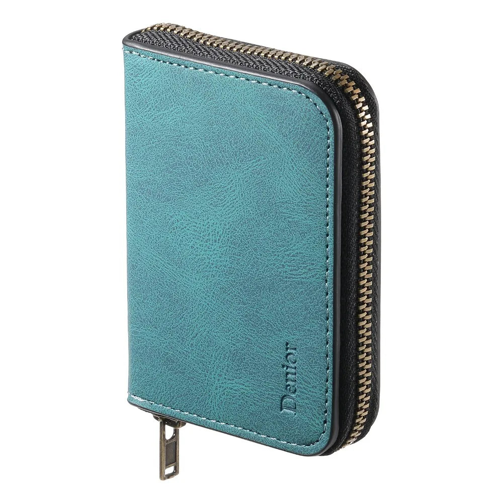 for Magsafe Zipper Wallet Phone Card Holder for IPhone 16 Pro Max 15 14 13 12 S25 S24Plus Ultra Pixel 9  Anti-theft Leather Case
